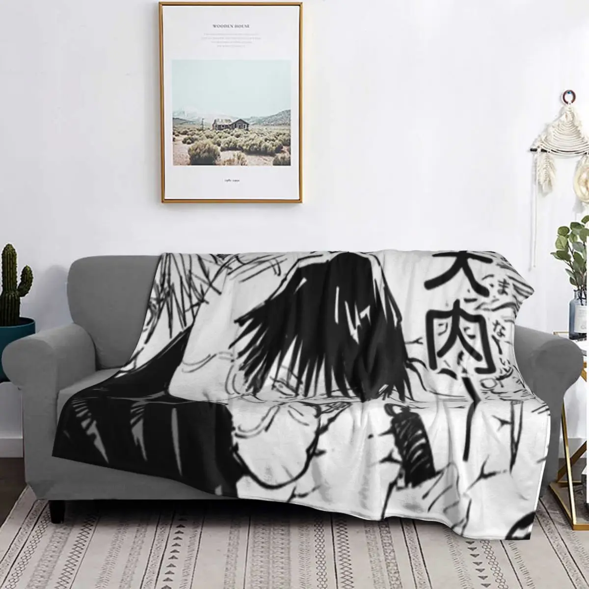 

T-Toji Fushiguros Manga Knife Blankets Soft Warm Flannel Throw Blanket Plush for Bed Living room Picnic Travel Home Sofa