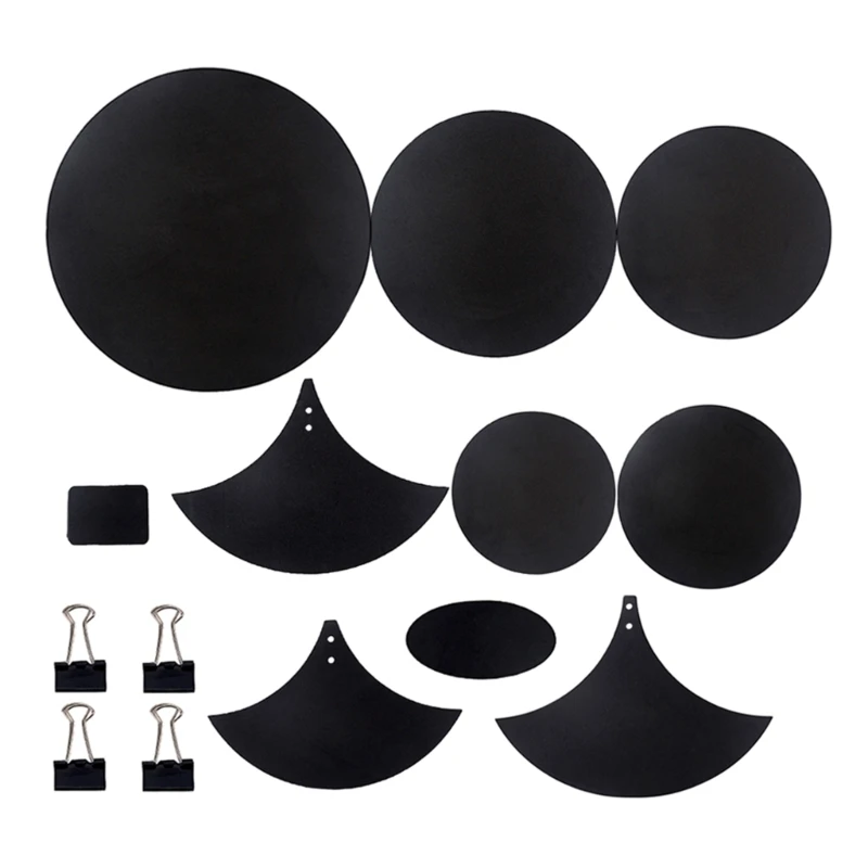 14x กลอง Mute Pads ปฏิบัติ Cymbal Mute Pads กลอง Mute Pads 4 Binder คลิปกลองอุปกรณ์เสริมสำหรับกลอง