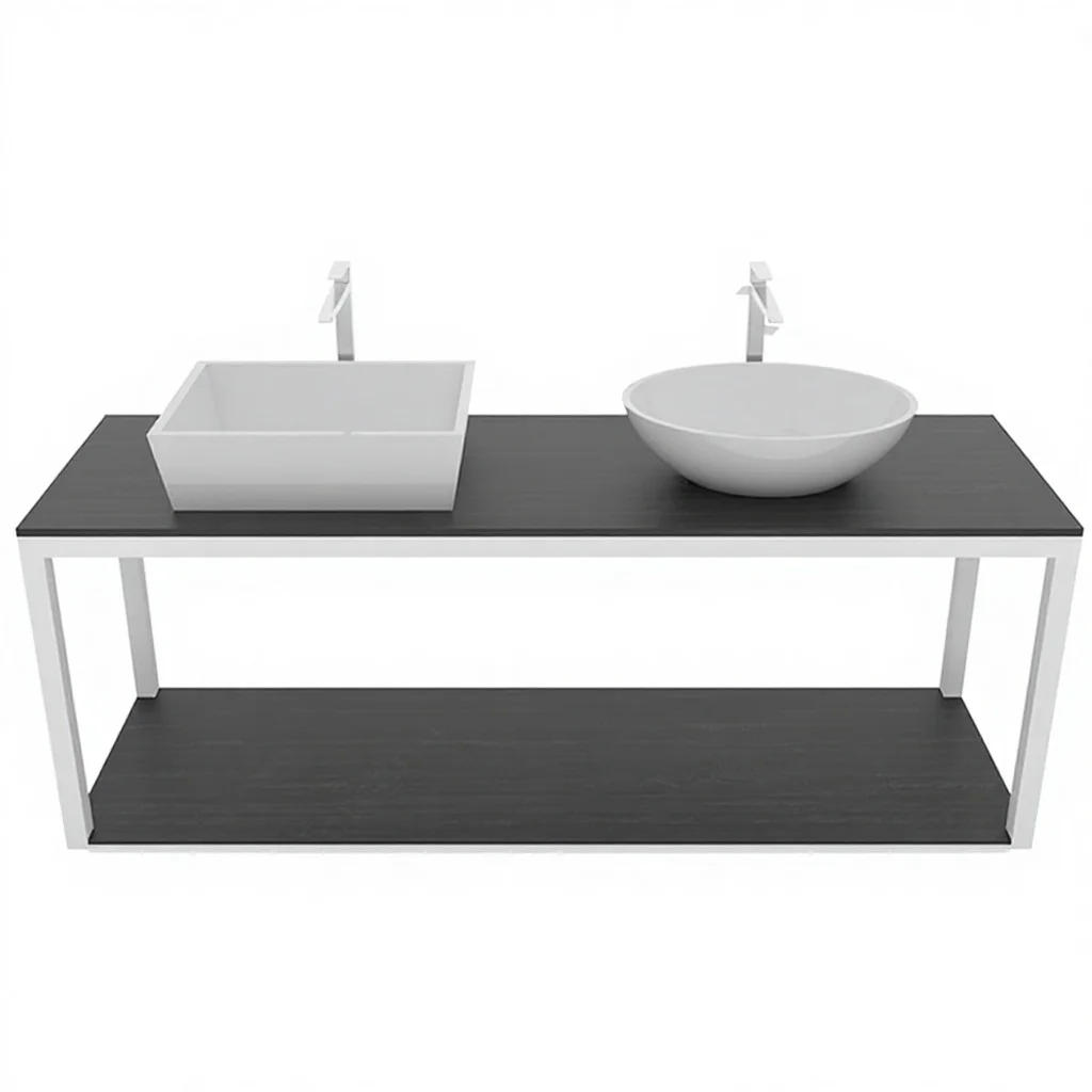 &c Factory Direct Sales Advertising Customized Color for Metal Faucet Wash Basin Sanitary Bathroom Ware Double Floors Display