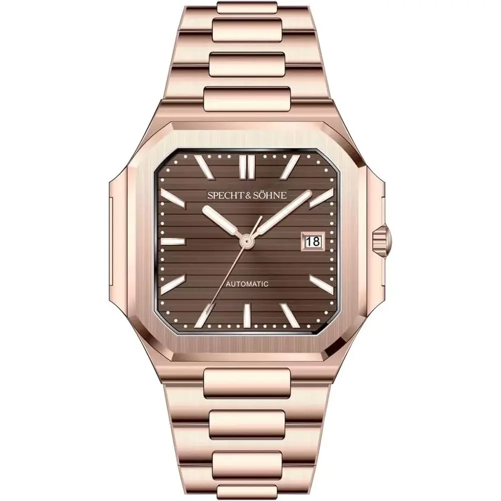 

Мужские механические часы Specht & Söhne 41MM Square Cu5711, розовое золото, нержавеющая сталь, сапфировое стекло, водонепроницаемые