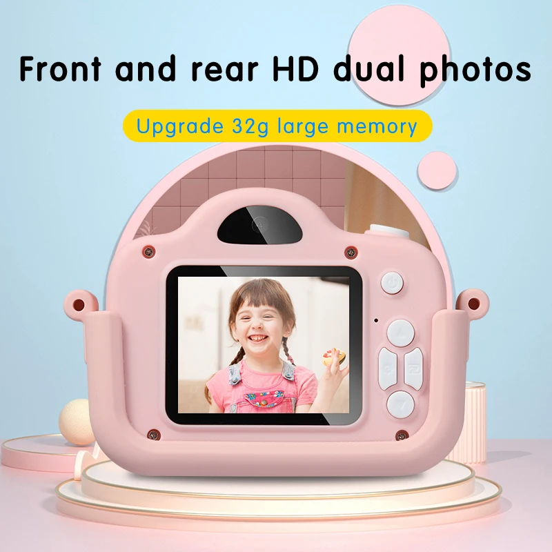 Câmera digital infantil 20MP câmera dupla tela de 2,0 polegadas mini brinquedos com filtros para crianças presentes de aniversário
