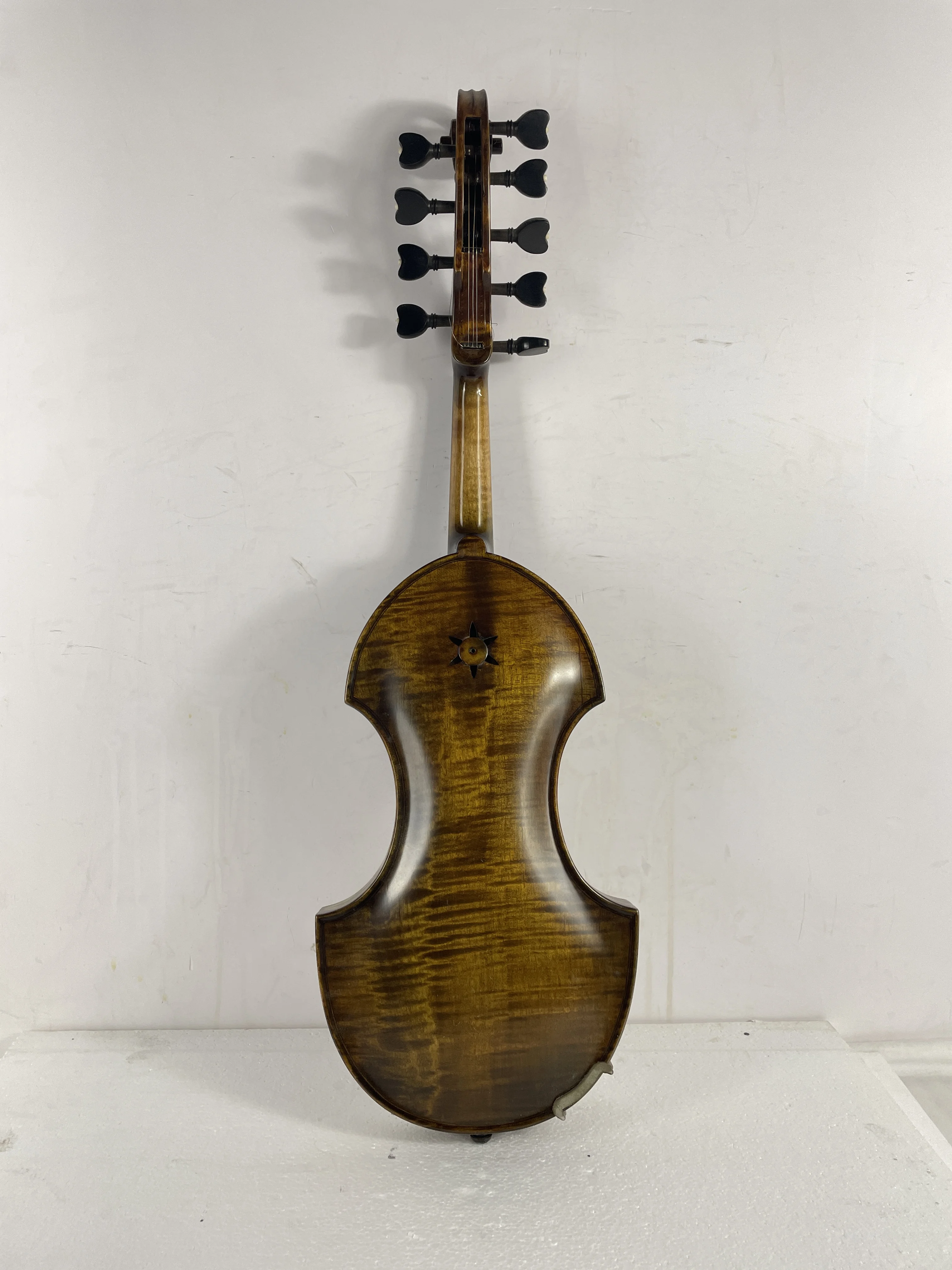 Boutique 4/4 Violin and Case Flame Maple Back Spruce Top Handcarved Solid Wood Body Clear Paint Semi finished Violin Inventory