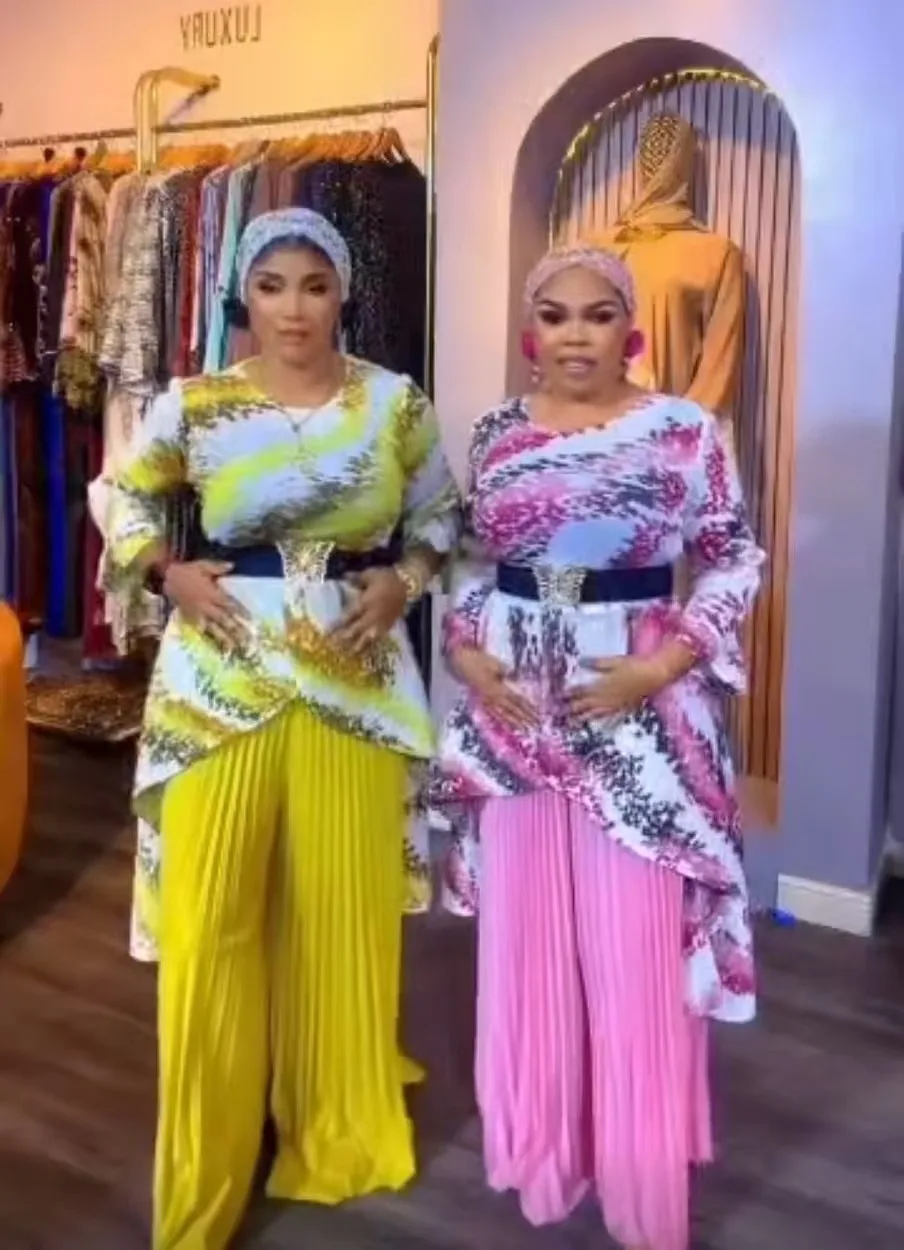 

Miyake Pleated Printing Set Fashionable Loose Printed Top + Wide-leg Straight Pants Two-piece Set Women's Clothing 2025 New