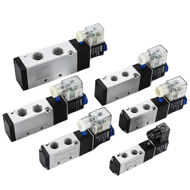 Válvula Solenoide Chint N4v210-08 válvula de control neumática de cinco vías de dos posiciones bobina 24v12v electrónica, válvula de aire AC220v DV24V