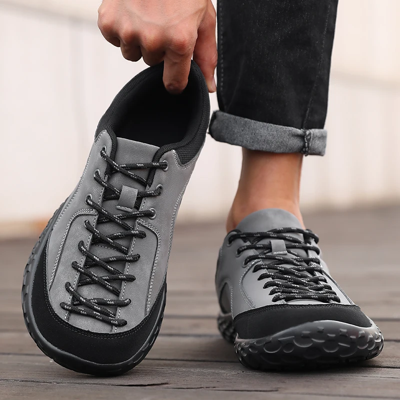 Outdoor Herren Casual Sneakers Minimalistische Breitzehen-Barfußschuhe Leichte Zero-Sole-Wanderschuhe Paar-Kletterschuhe – Detail 12