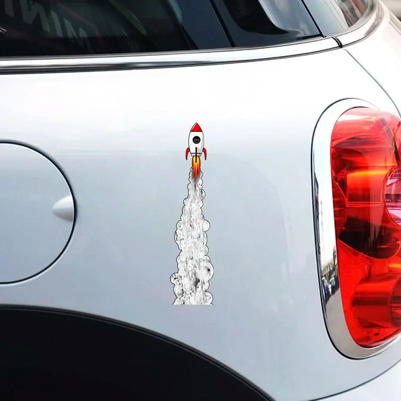 Rocket Cartoon Car Sticker Waterproof Decal Scratch Cover Decor forMotorcycle PC Auto Body