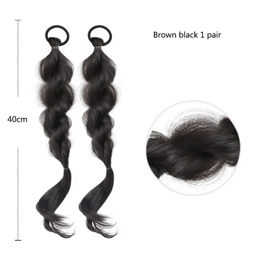 Trenzas largas de pelo coreano, extensiones de cabello sintético, color marrón, negro, marrón frío, bonito, para fiesta diaria