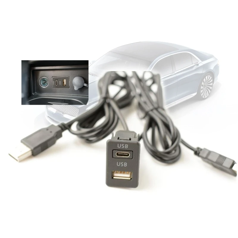 Auto Boot DIY Flush Mount USB Typ-C Auto-Dashboard Verlängerung Kabel Automotive Power Kabel