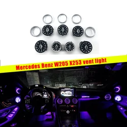 3/64 Color Car LED Air Outlets For Mercedes-Benz C GLC E S Class W205 W213 W222 X253 W177 high-quality Turbo Ambient Light