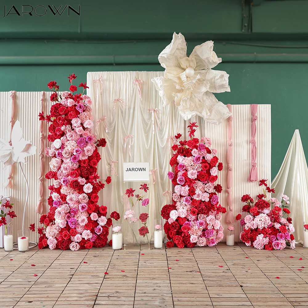 

Pink Hot Pink Artificial Rose Hydrangea Flower Arrangement for Wedding Event Backdrop Decor Stage Props Customized J2861