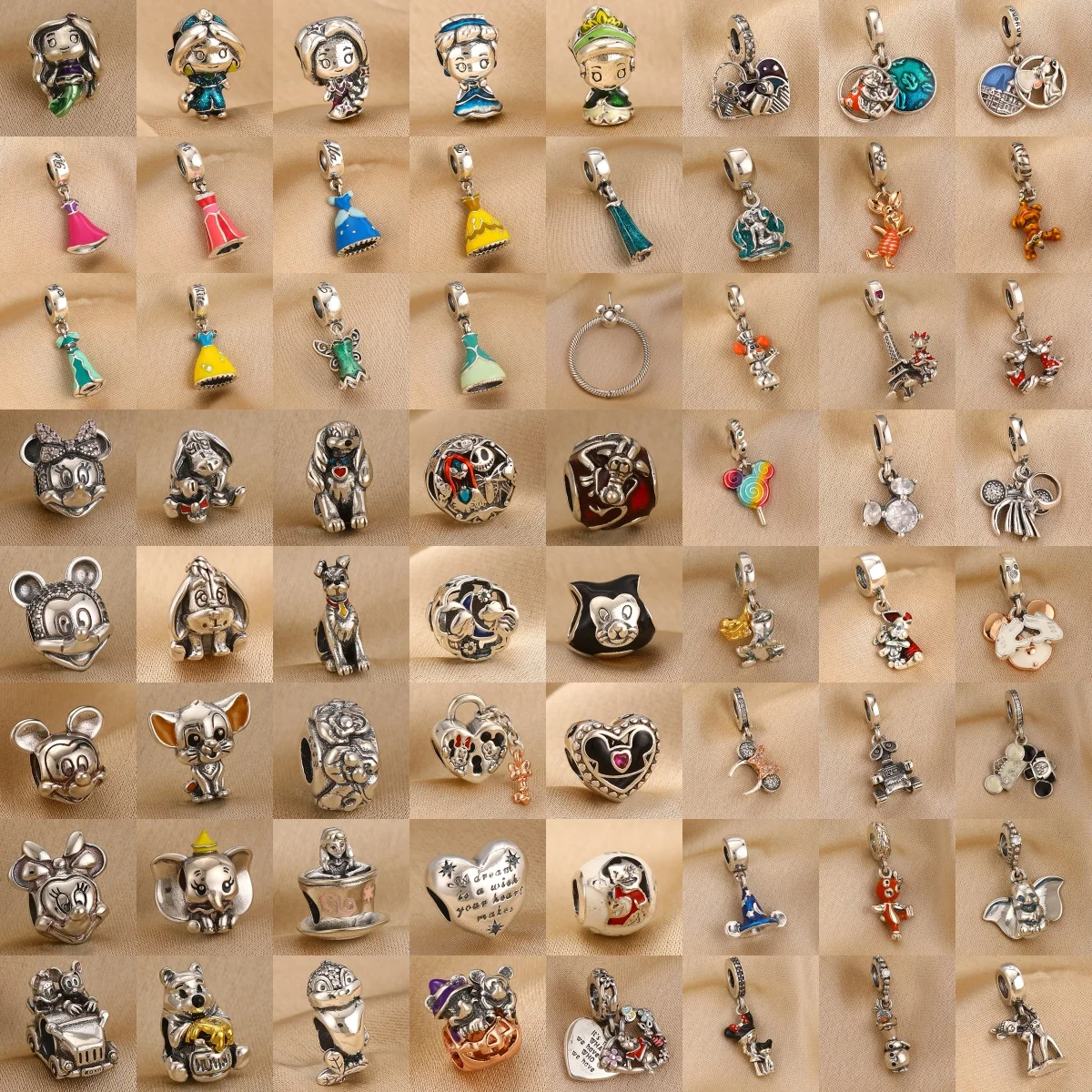 

2026 Fashion 925 Silver Pendant Dress, Princess, Mouse, Elephant Pendant, Suitable for European Bracelet DIY Jewelry Accessories