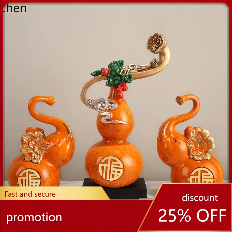 

HXL Gourd Ornament Living Room TV Cabinet Wine Cabinet Decoration Good Meaning Gift