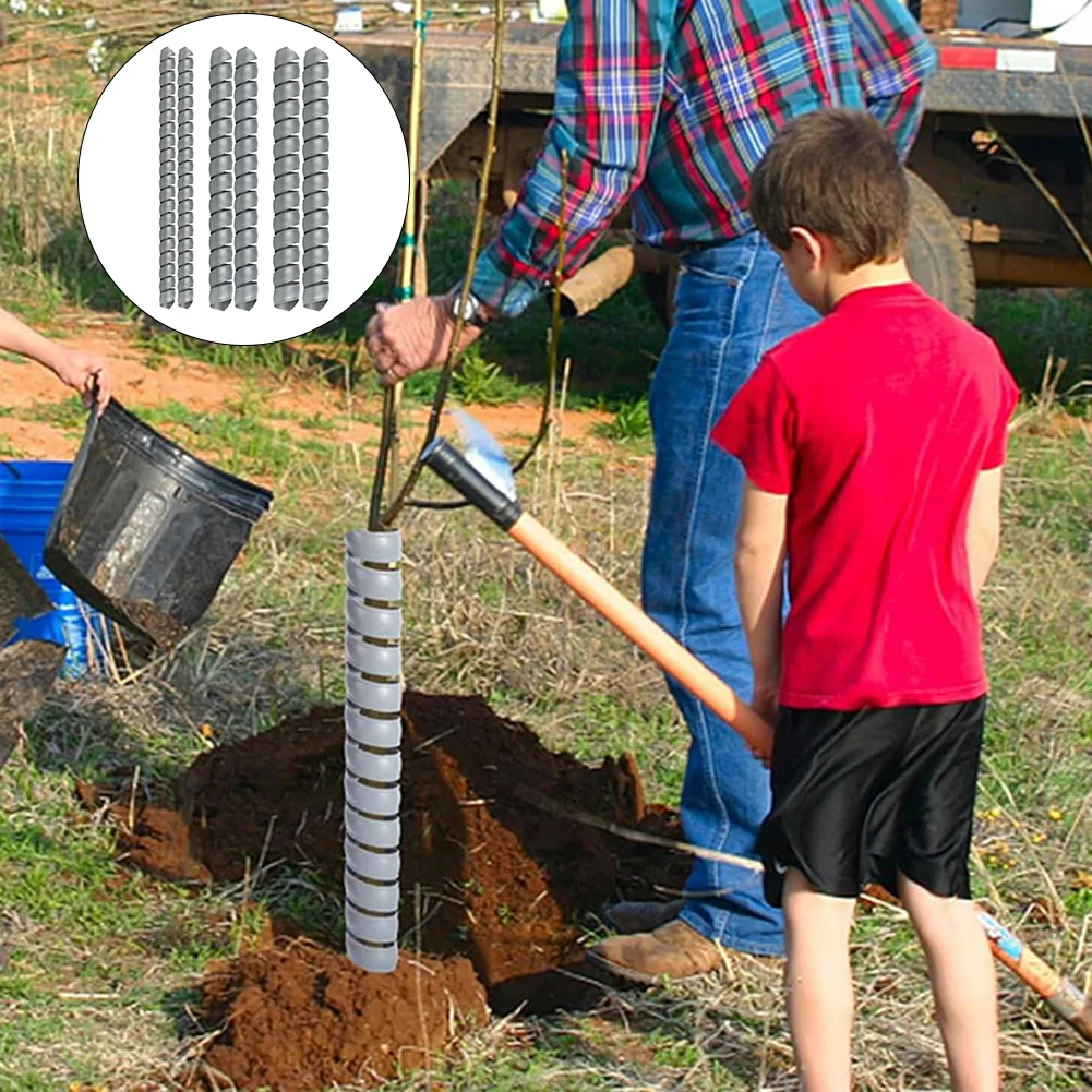 

6 шт. регулируемые пластиковые защитные приспособления для стволов деревьев-спиральные защитные ограждения для саженцев Защитные приспособления для стволов деревьев