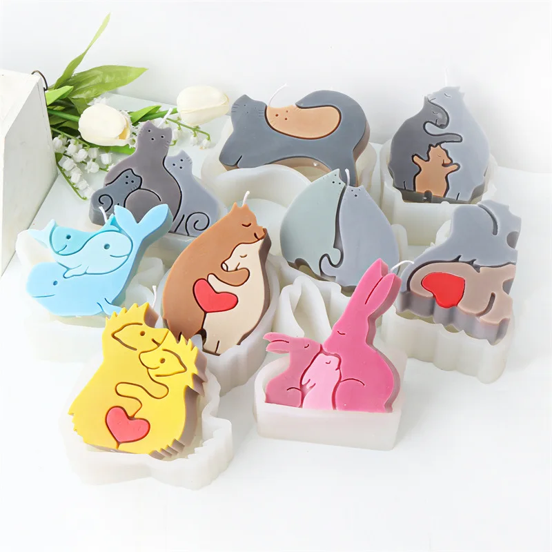 

Flat Animal Silicone Mold, Candle Making Supplies, Aromatherapy, Resin Plaster, Soap Cake, Chocolate Mould Decor, Wedding Gifts