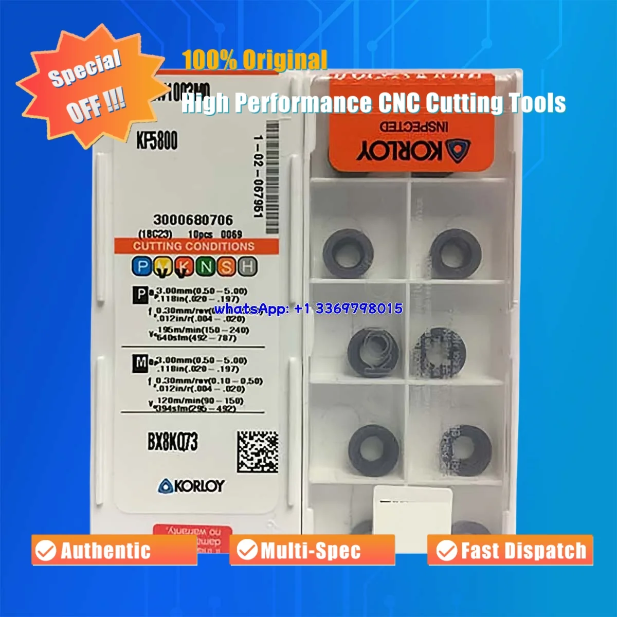 

10 шт. оригинальные RPMW RPMW 1003 1204 MO MOR-Q MOS KF5800 PC5300 CX500 KF2500 фрезерная пластина