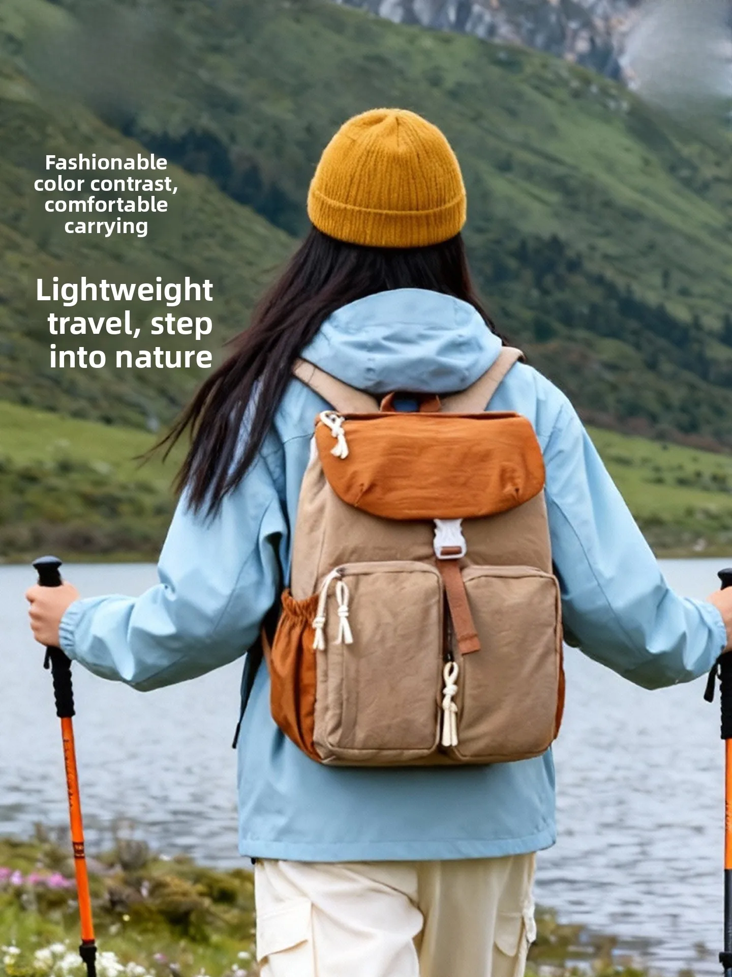 

36 Deee Women's Outdoor Travel Bapa Lightweight Waterproof Hiking Bag Casual Simple Sle Double oulder Bag