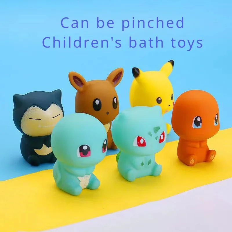 

Pokemon Baby Bath Toys Bathing Cute Swimming Pikachu Charmander Anime Kawaii Water Toy for Kids Water Playing Toys
