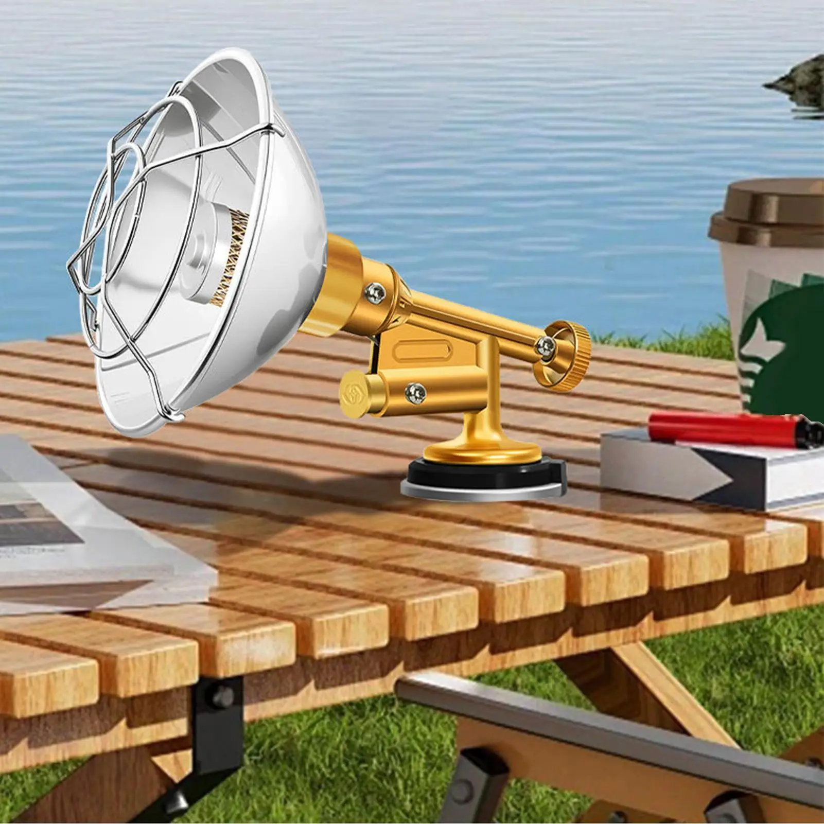 سخان التخييم المحمول في الهواء الطلق الفولاذ المقاوم للصدأ الدبابات سخان علوي مع الإشعال لحفلات خيمة التخييم جراجات الحبار