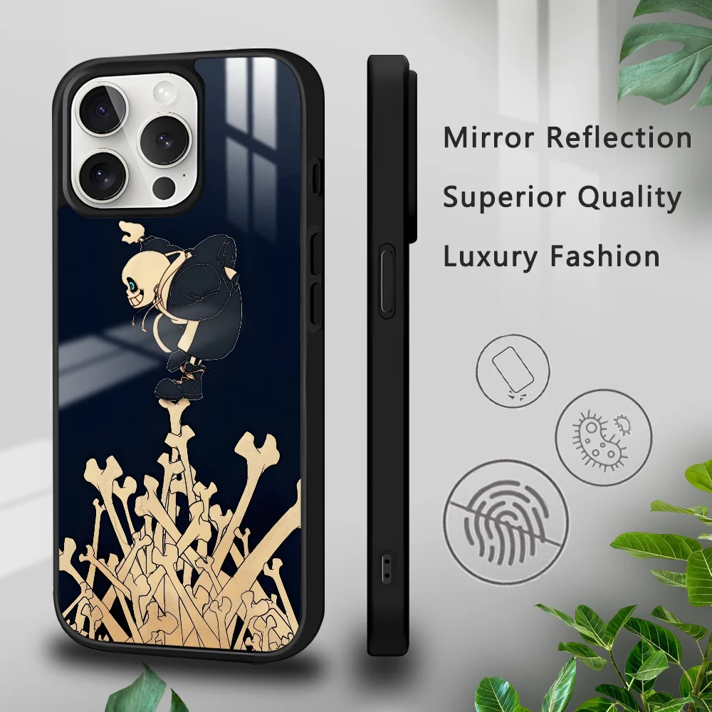 Game U-Undertale Phone Case For iPhone 16 15 14 13 12 11 Pro Xs Max Mini Plus Celulares Hard Funda