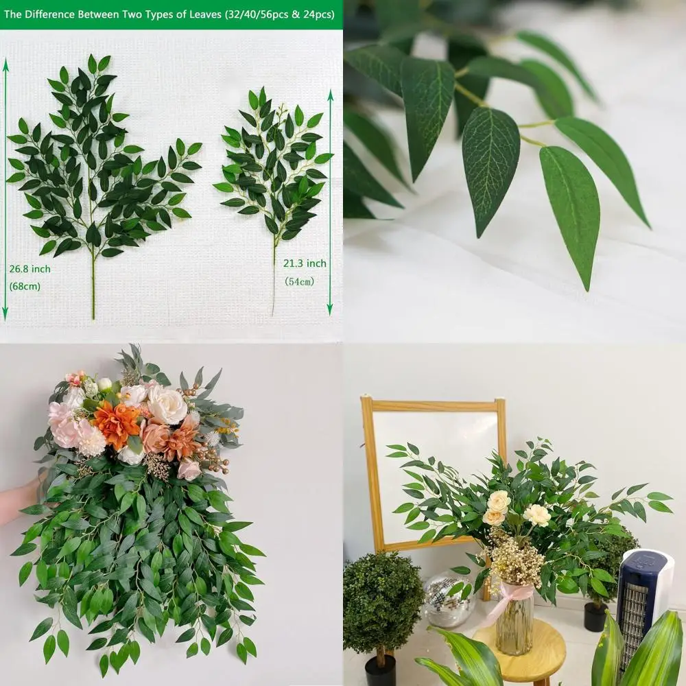 

40 Stems 68cm Italian Ruscus Artificial Greenery for Weddings, Centerpieces, and Home Decor
