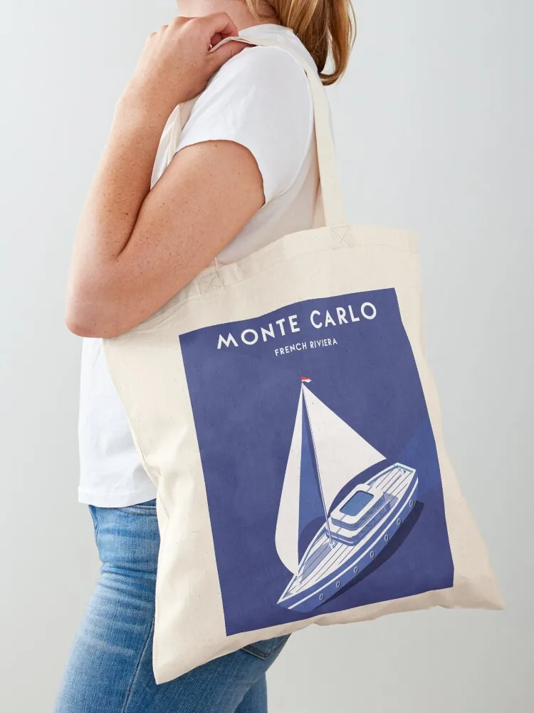 

Monte carlo Monaco travel poster Tote Bag tote bag woman canvas bags Women's shopping bag Women bags
