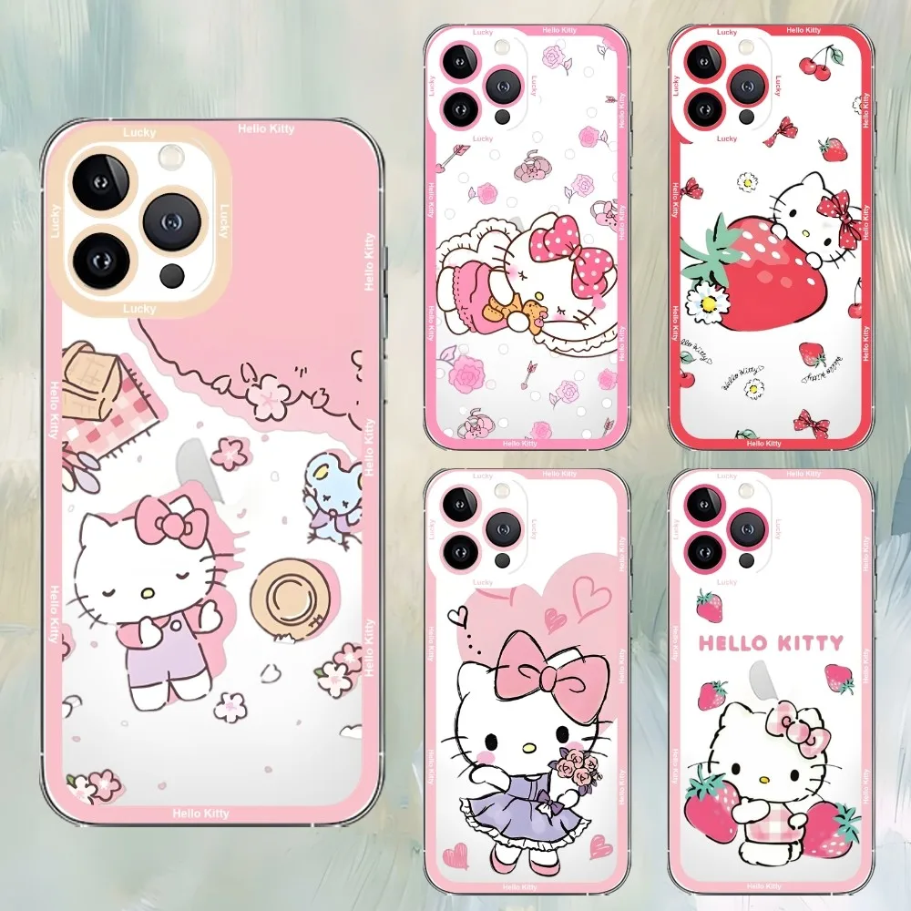 Sario-H-Hello Cat K-Kitty Phone Case For iPhone 11,12,13,14,15,15 pro,13 promax,14 plus,15 mini