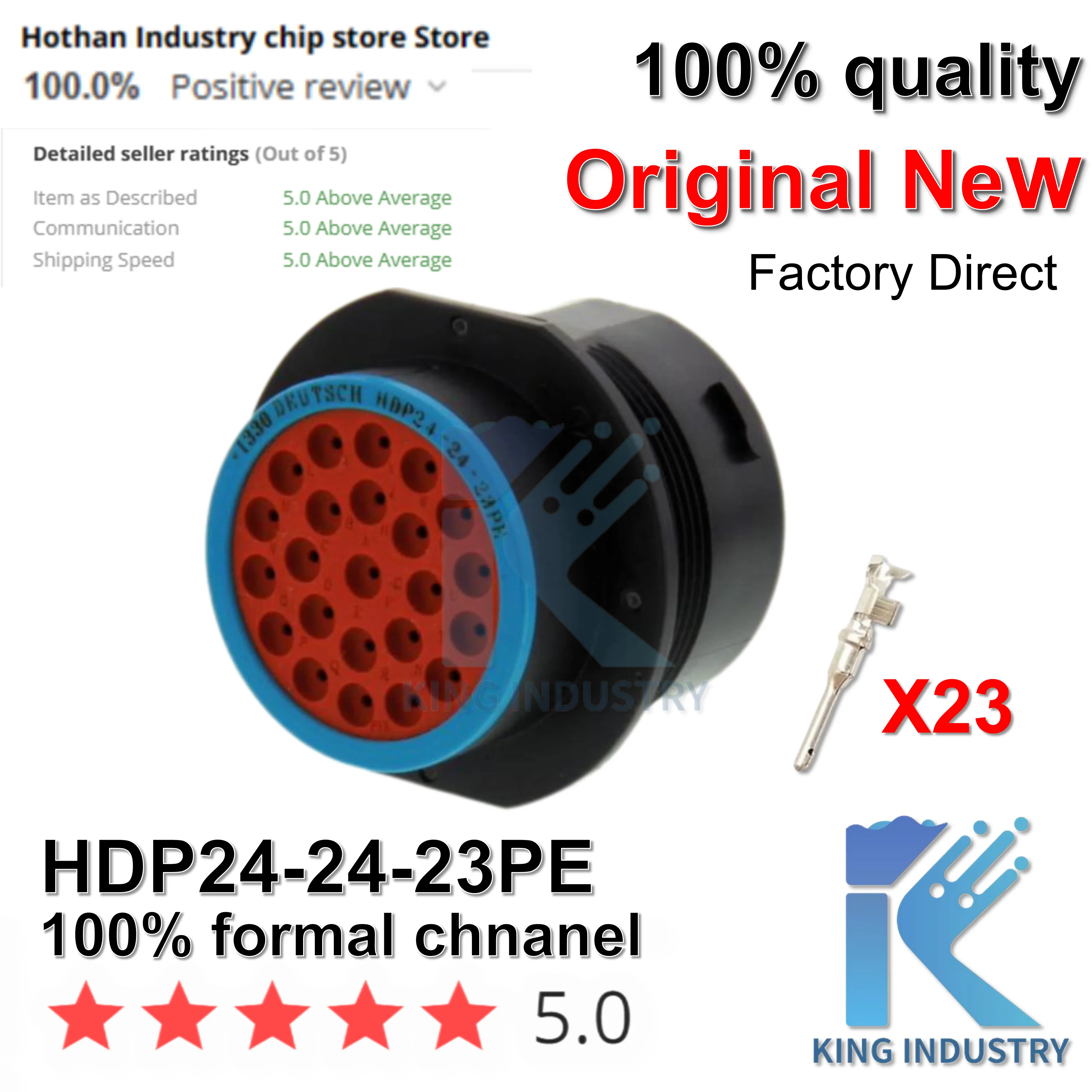 （1PCS）HDP24-24-23PE HDP24-24-23SE FOR DEUTSCH 100% NEW  Automotive Connectors Circular Plug 23-pin Panel Mount DEUTSCH