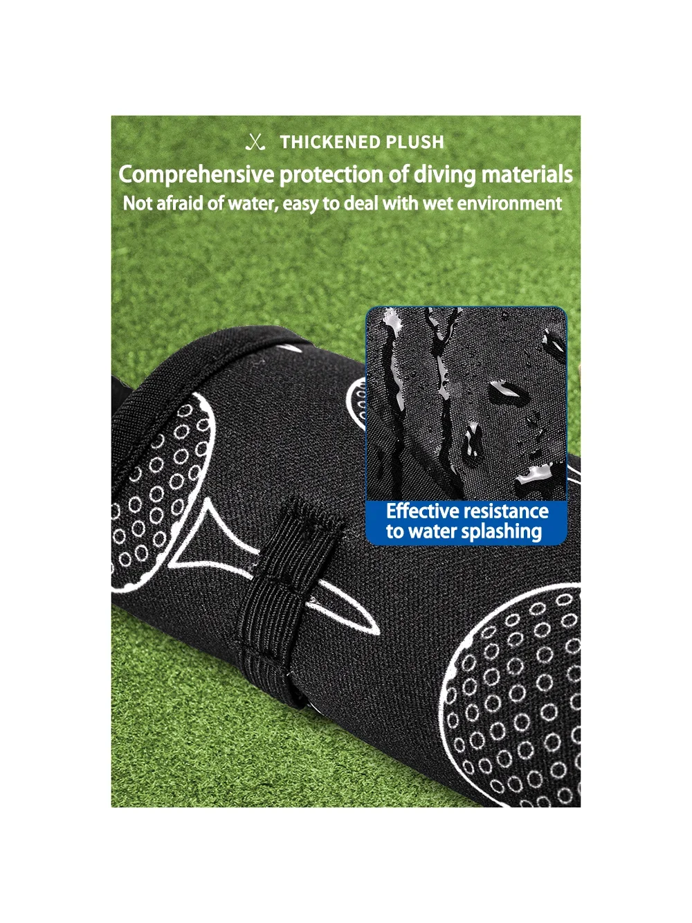 PGM Golf-Balltaschen für Herren und Damen – Hüfttasche mit Golf-Tee-Halter, Ballclip und Tee-Aufbewahrung – Neopren-Beutel zum Tragen von Golfbällen – Detail 9