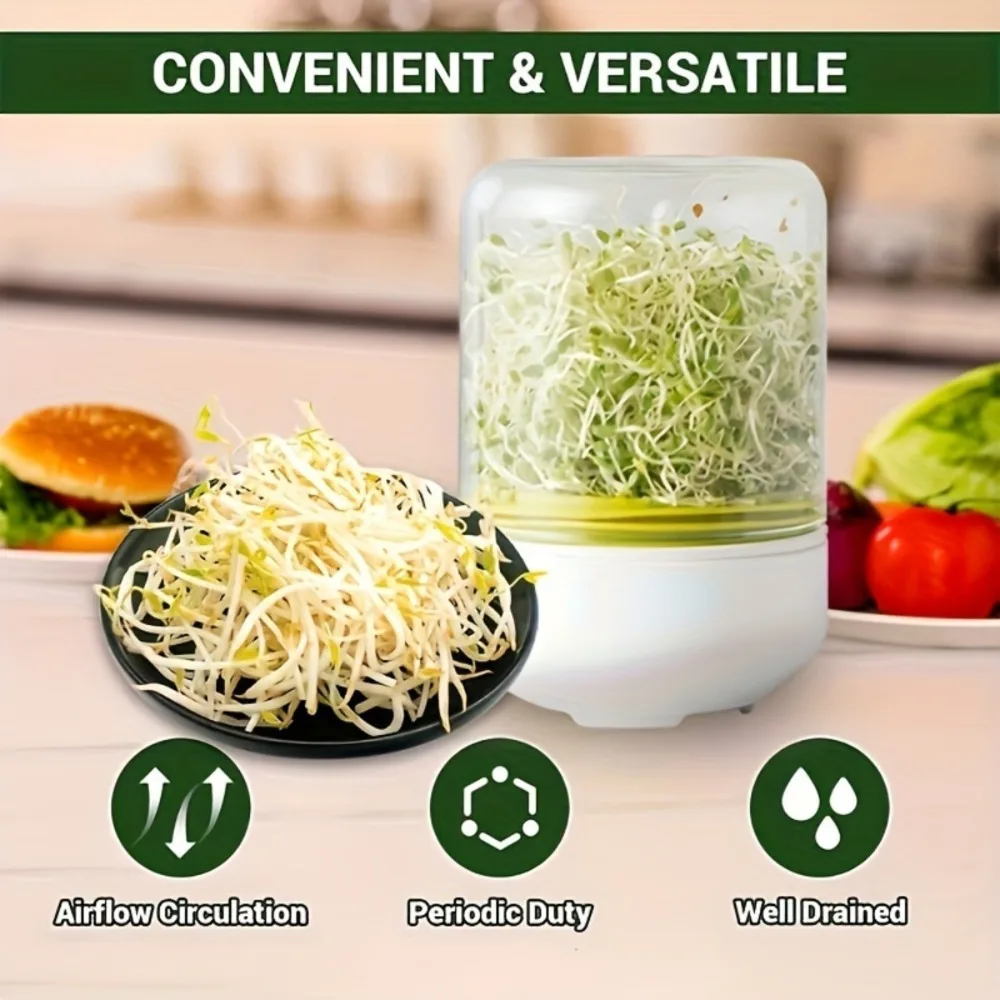 Household Bean Sprout Machine 5-Day Rapid Cultivation Bean Sprout Growing Machine Balcony Vegetable Planting Tool for Kitchen