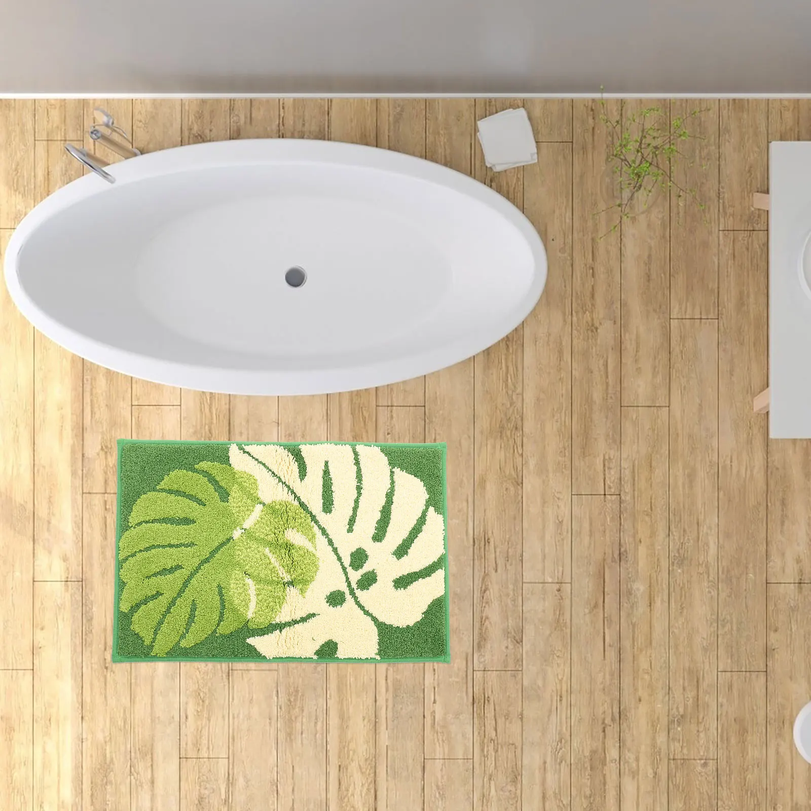 

Leaf Floor Non Slip Water Absorption Bedroom Bathroom Decorative Decorative Carpets Carpets Rugs Aesthetic Home Door Mat
