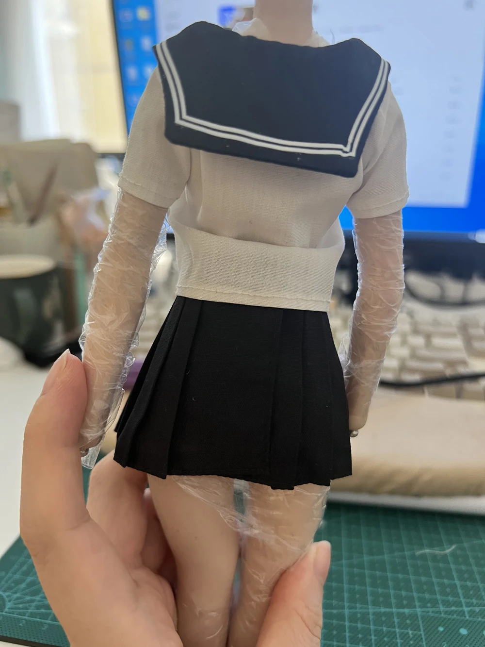 1/6 Scale female dolls clothes JK shirt skirt School uniform fit 12\'\' action figure body model