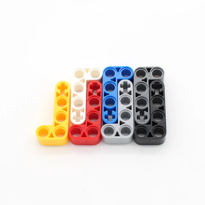 80pcs Technology 32140 Modified Bent Thick L-Shape 2x4 Building Blocks Bricks Compatible Accessories Combination Mechanical