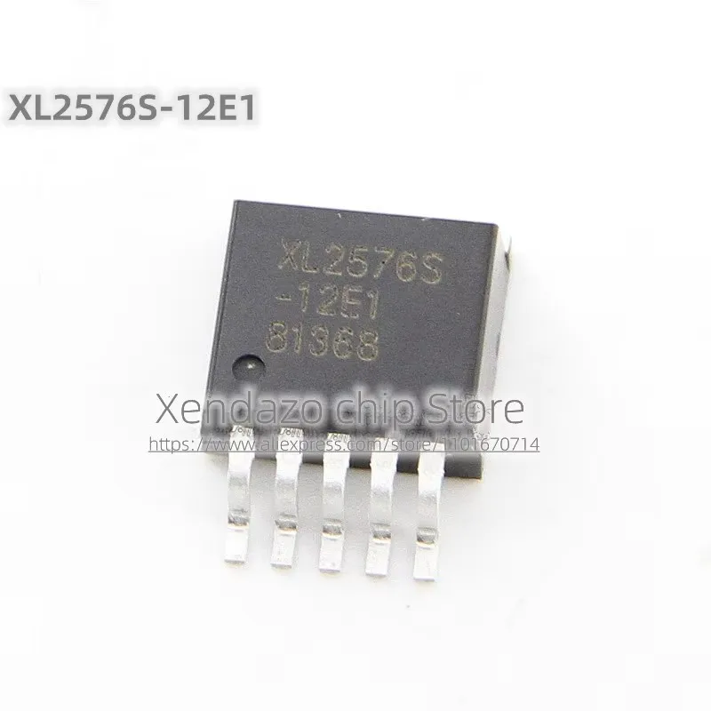 10pcs/lot XL2576S-12E1 XL2576S TO263-5 package Original genuine 3A/12V 52KHz Buck DC converter chip