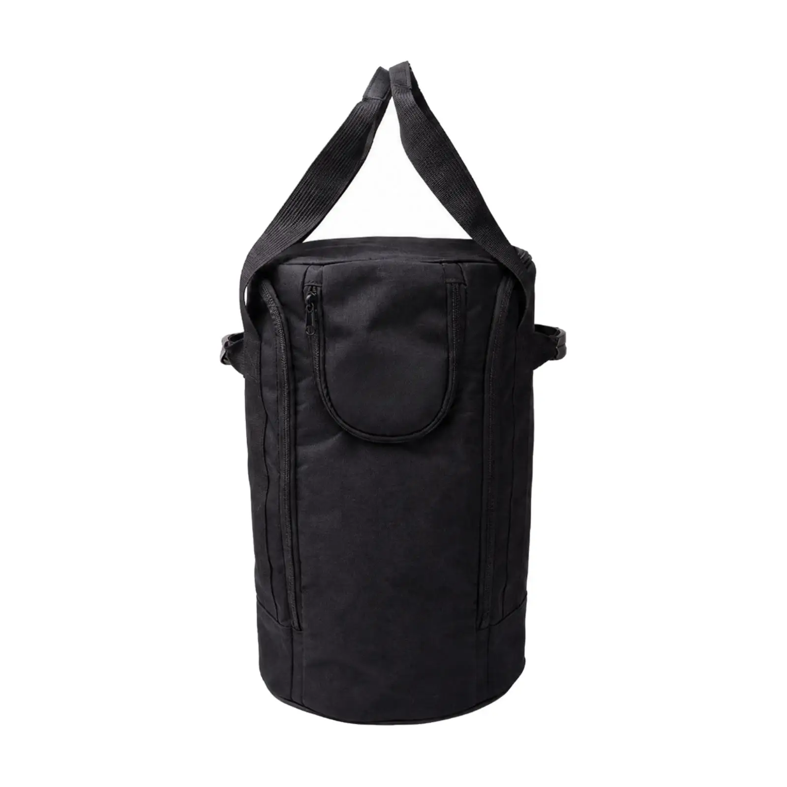 Cylindrical Gas Cylinder Storage Bag Shock-Absorbing Gas Cylinder Bag with Front Pocket Zippered Portable for Camping