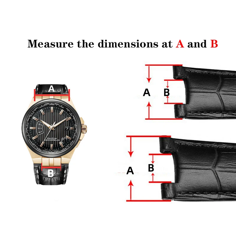 Genuine Leather Notch Watchband for Men\'s Perpetual Calendar CB0164-17E Cattle Belt CB0160-18A Bracelet Strap Black Brown