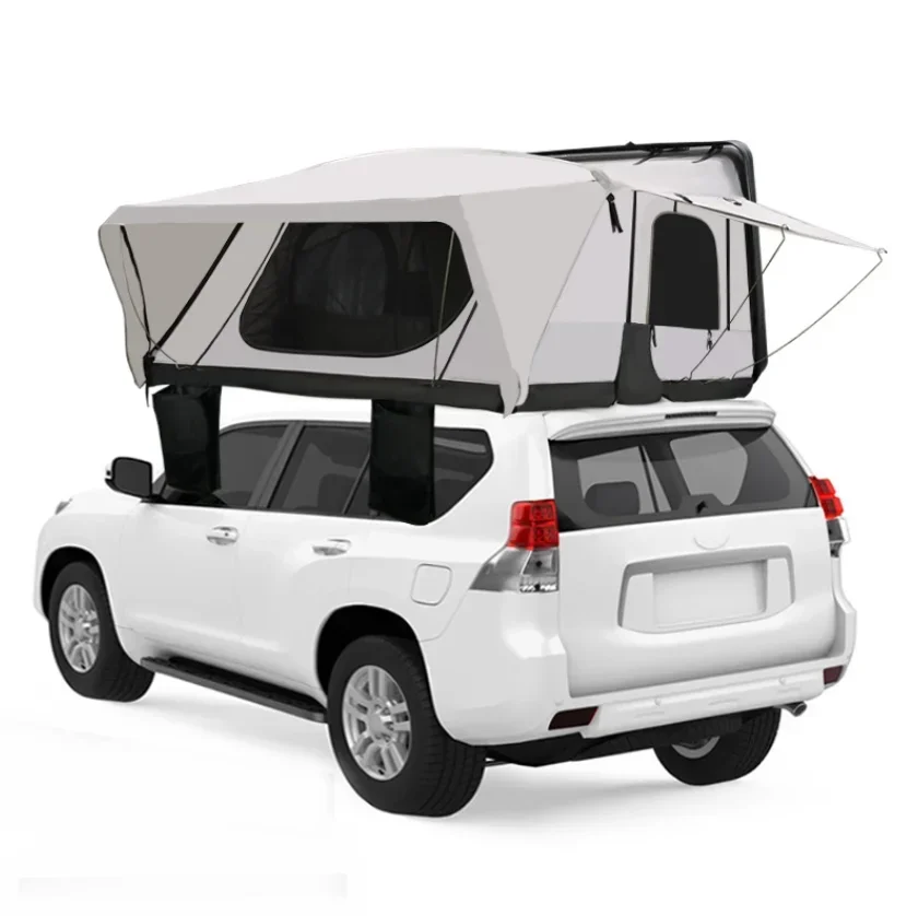 3-4 Person Car Roof Tent Roof Top Tent Hard Shell Side Turn Outdoor Camping Tent customcustom