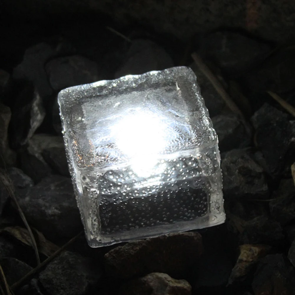 

Brick Led Lights Waterproof Frosted Glass Outdoor Garden Courtyard Lawn Pathway Patio Solar-Powered Landscape Light Auto On Off