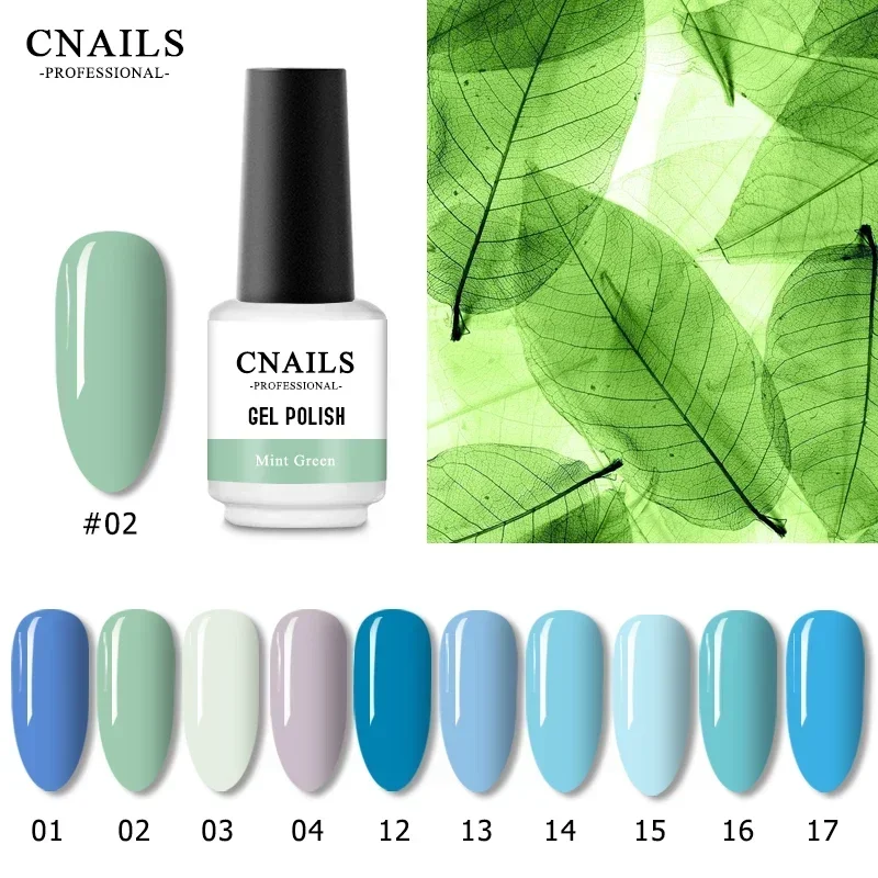 CNails Gel-Nagellack für Nagelkunst, UV/LED-Gel-Nagellack, Basis- und Decklack, Vernis, semi-permanent, Soak Off Nail Supplies, 8 ml