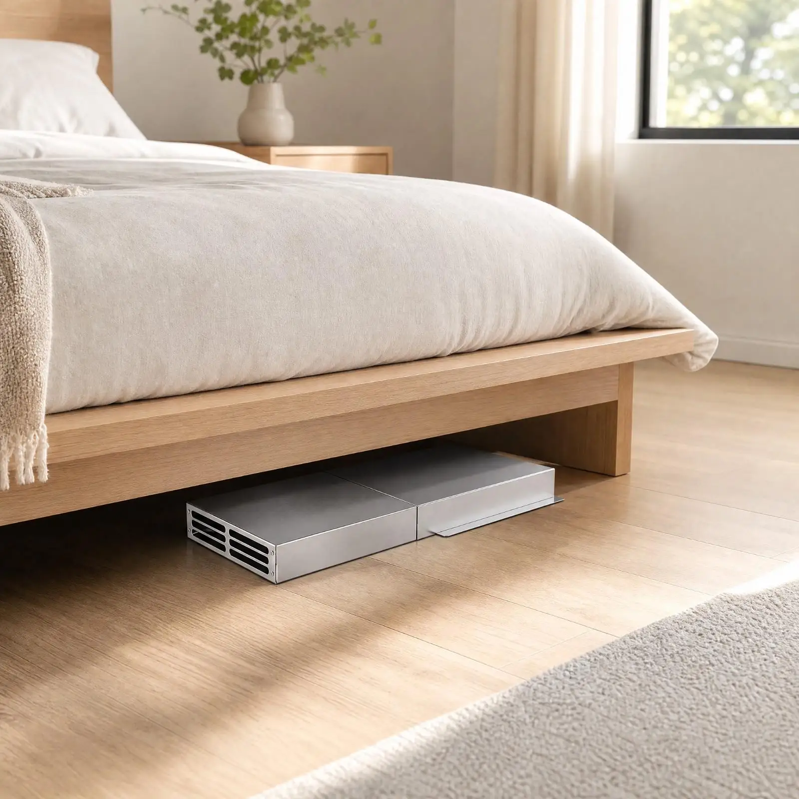 Rust Proof Floor Vent Extender Adjustable Air Redirector for Low Furniture Vents Silver Finish Heating Cooling Helper