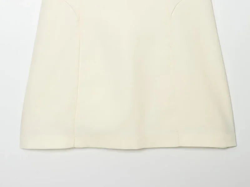 MUJER Ausgeschnittene kurze Kleider für Damen, Sommer-Minikleid im Kontrast-Stil, Partykleider im chinesischen Stil, ärmellose Kleider für Damen – Detail 9