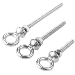 1 Pc Marine Grade 316 Stainless Steel Long Lifting Eye Bolt Eyebolts With Nuts & Washers Set Boats Screw M6*40 M6*60 M6*80 M8*60