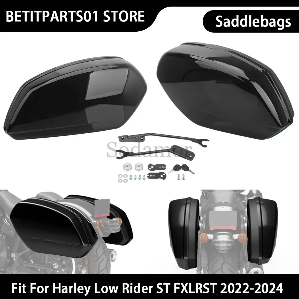 

Motorcycle Accessories 1 Pair Quick Release Hard Saddlebags Trunk w/Latch Keys For Harley Low Rider ST FXLRST FXLRS FXLR 2022-24
