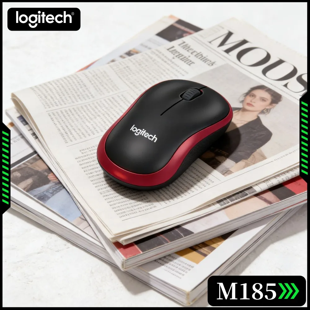 Logitech M185 Wireless Mouse Travel Ready Compact Build Convenient For Desktop Laptop Home Office Mobile Daily Computer Tasks
