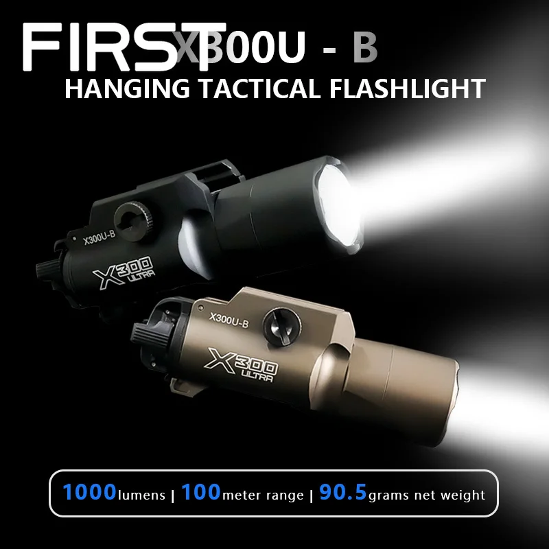 Sotac SF X300U-B X300U X300 Weapons Hunting Scout Light Glock Pistol Hanging LED Flashlight Fit 20MM Rail Tactical Metal Light