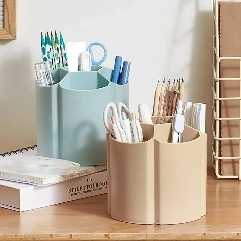 

Large Capacity Cute 360° Rotating Pencil Storage Box Desktop Organizer School Office Stationery Ferris Wheel