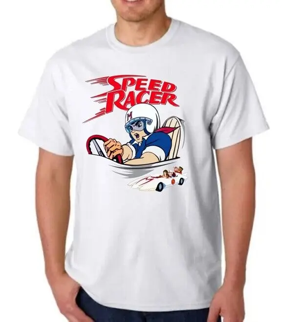 Speed Racer Cartoon T-Shirt Anime Tee Mach Gogogo X Chim