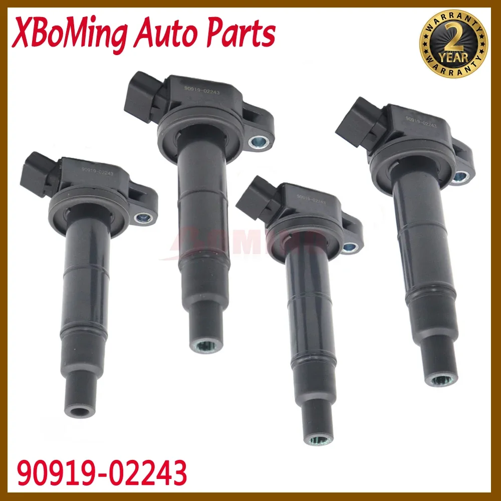 4pcs/lot Ignition Coil 90919-02243 For Toyota Corolla Camry Highlander Solara RAV4 Matrix Scion tC xB For Lexus