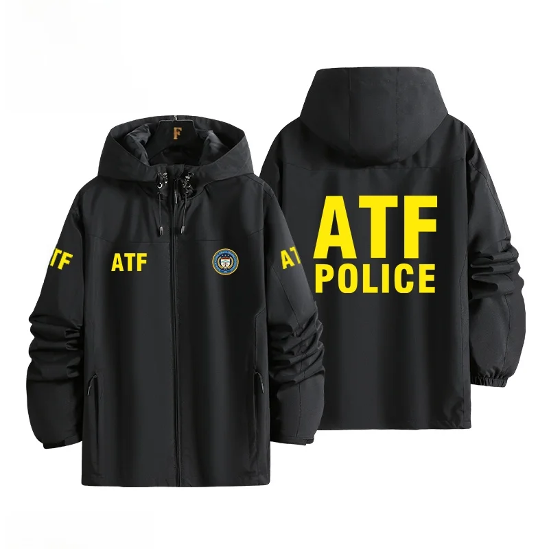 

Мужская молодежная куртка с капюшоном на тему ATF, жесткое мужское пальто в стиле милитари, осенне-зимнее пуховое пальто, повседневная куртка на открытом воздухе