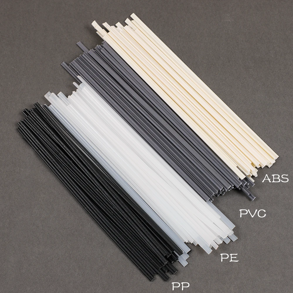 50/100Pcs 20cm Plastic Welding Rods ABS/PP/PVC/PE Welding Sticks 5x2.5mm Welding Soldering for Plastic Welder Gun Bumper Repair