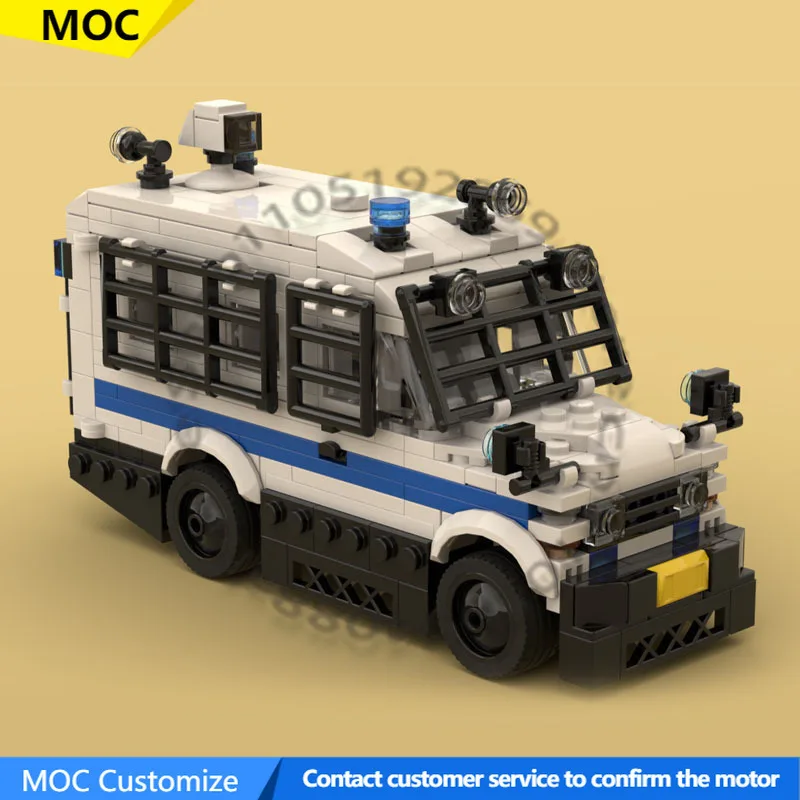 

386 PCS Transport Car Police Armoured Truck MOC Customize Modular Building Block Creative Design DIY Boys Festival Toy Gift